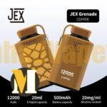 پاد یکبار مصرف قهوه جکس گرینید مدل KIMREE <br><span>JEX Grenade Coffee 12000 Puffs</span>